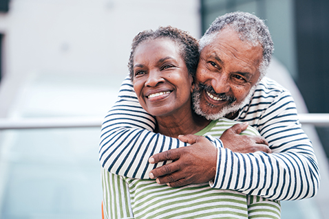 A couple smiling. Links to Gifts of Real Estate A couple smiling. Links to Gifts of Real Estate